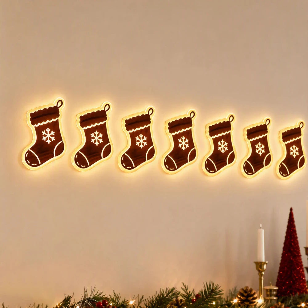 Lighted Santa Sleigh Wall