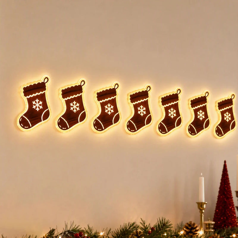 Lighted Santa Sleigh Wall