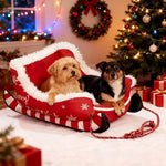 Christmas Sleigh Dog Bed